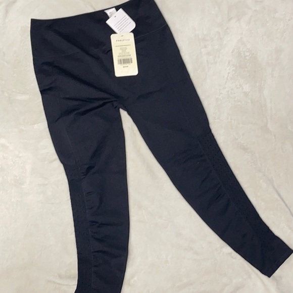 Fabletics Pants - NWT Black Fabletics high-waisted perforated 7/8 leggings